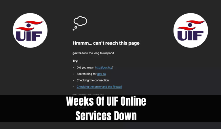 Weeks Of UIF Online Services Down